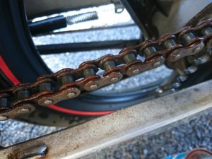 タイカブ　Wave125 チェーンメンテナンス