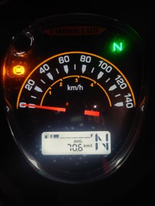 クロスカブ　燃費計