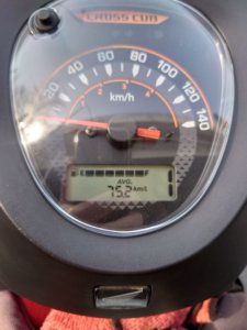 クロスカブ　燃費計